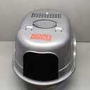 Natures Miracle Hooded Flip Top Litter Box for Cats, With Built-In Odor Control Charcoal Filter (Silver/Grey)