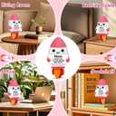 2 x Valentines Day Birthday Gifts for Mom,Handmade Crochet Rocket Mom Gifts from Daughter Son,Funny Mothers Day Small Gift for Best Mama Wife Moms Mother in Law Bonus Step,Cute Space Office Desk Decor