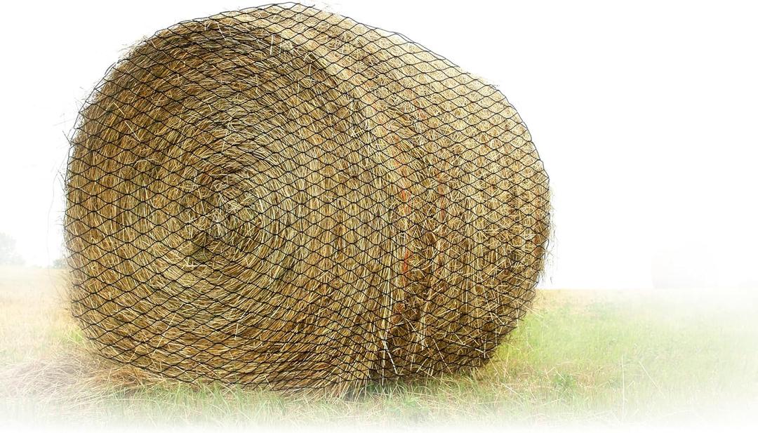 5x5ft Round Bale Hay Net for Horses Large Durable Nylon Knotless Slow Feeder Hay Nets for Healthier Feeding of Horses and Goats