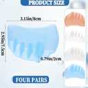 4 Pairs Silicone Toe Separator Metatarsal Pads Toe Separator Spacers Breathable Ball of Foot Cushions Gel ToeSeparator Spacers Ball of FootCushions Soft Foot Pain Relief for Men & Women