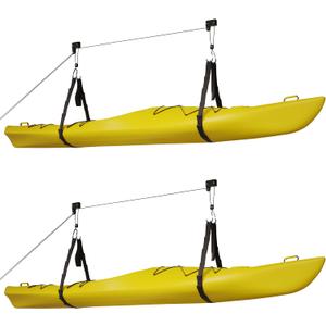 RAD Sportz Kayak Hoist 2-Pack Quality Garage Storage Canoe Lift with 125 lb Capacity Even Works as Ladder Lift Premium Quality Pulley System