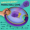 Fun Bouncy Paddle & Stringy Ball Toss & Catch Game - Easy to Use for Kids All Ages - Soft Foam Design for Safe Play Indoors or Outdoors - Also Works as Flying Disc - Great Gift Idea for Boys & Girls