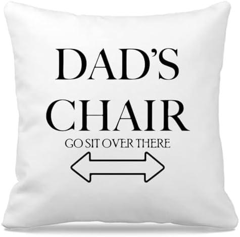 bitCNY Dad Throw Pillow Covers 18 x 18, Funny Dad Grandpa Pillow Cover, Husband Pillow Covers, Pillows Cover for Dad, Grandpa's Chair Pillow Cover, Dad Gifts from Wife Kids