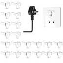 20Pcs Snug Plugs for Loose Outlets, 3 Prong Loose Outlet Plug Fix Transparent Outlet Tightener Insert, Won't Easily Fall Out Or Cut Off Electricity