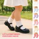 3 x CoolMate Toddler Girl Socks, Non-Slip Grip Ruffle Baby Socks for Kid, Ankle