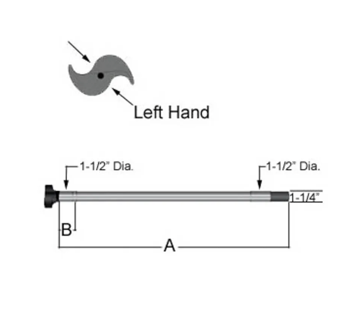 HALDEX CS41227 Air Brake Camshaft Rear, Right Side, Trailer Axle, for Use with Dexter 12 1/4 in. Brakes, 23.38 in. Camshaft Length for Midland