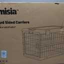 ZOMISIA Collapsible Dog Crate for Large Dogs - 36" L Heavy Duty Dog Kennel No Tools Required with 4 Sides Steel Foldable Cage for Dogs Indoor Furniture, Portable Carrier with 2 Smooth Wheels, Beige