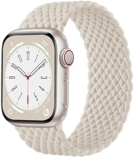 Zedoli Braided Solo Loop Compatible with Apple Watch Band 38mm 40mm 41mm 42mm 44mm 45mm 46mm 49mm Women Men,Stretchy Nylon Sport Elastic Strap for iWatch Series 10 9 8 7 6 5 4 3 2 1 SE Ultra/Ultra 2