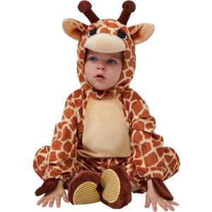 Spooktacular Creations Halloween Giraffe Costume Toddler, Baby Giraffe Costume for Kids Halloween Dress Up Animal Party (12-18 Months)