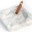 Koville African Natural Marble Ashtray, 7.28" Large Square Cigarettes Ash Tray, Cool Ashtrays for Patio, Indoor, Smoking Accessory for Home Office Hotel Decor(Namib Fantasy)