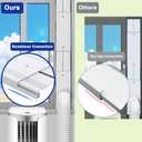 Portable Air conditioner Window Seal Kit, AC Window Seal Suitable for 5.9 AC Exhaust Hose, Adjustable Vertical/Horizontal Sliding Window Vent Seal Plates for A/C Unit Window Vent Kit
