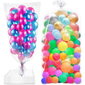 6Pcs 98.4 x 59 Inches Large Balloon Bags for Transport, Big Plastic Balloon Storage Bag,Clear Balloon Drop Bag, Giant Carrying Storage Bags for Wedding Birthday Party Supplies, 6 Pack