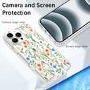 KANGHAR Magnetic Made for iPhone 16 Pro Case Clear Compatible with MagSafe Flowers Floral Pattern Soft TPU Bumper Shockproof Anti-Scratch Phone Cover for iPhone 16 Pro Cases(A)