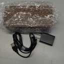 OCT17 Alarm Clock with Qi Wireless Charging Pad Compatible with iPhone Samsung Wood LED Digital Clock Sound Control Function, Time Date, Temperature Display for Bedroom Office Home- Brown