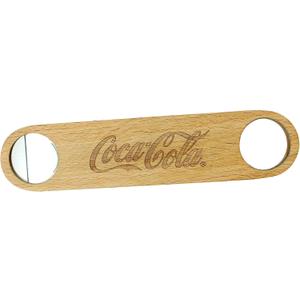 Tablecraft Coca-Cola Wood & Metal Flat Bottle Opener, Metallic (CC394) (Small)