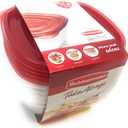 Rubbermaid TakeAlongs Food Storage Container, Square, Deep, Set of 5, 5.2cup 42oz