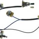 Guitar Prewired Wiring Harness Humbucker Solderless Wiring Harness 2V2T with 500K Pots and 3 Way Toggle Switch For Dot Series