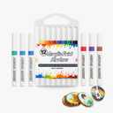 Acrylic Paint Markers - 12 Colors Acrylic Paint Markers with Medium Point - Acrylic Pens for Rock Painting, Wood, Canvas, Stone, Glass, Ceramic,Crafts Making Art Supplies, DIY Crafts