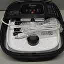 HOSPAN Collapsible Foot Spa with Heat, Bubble, Red Light, and Temperature Control, Foot Bath Massager with 8 Shiatsu Massage Rollers, Pedicure Foot Spa for Relaxation and Stress Relief, Black