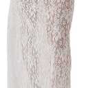 Sheer Mesh Lace Maxi Skirt Women (White)
