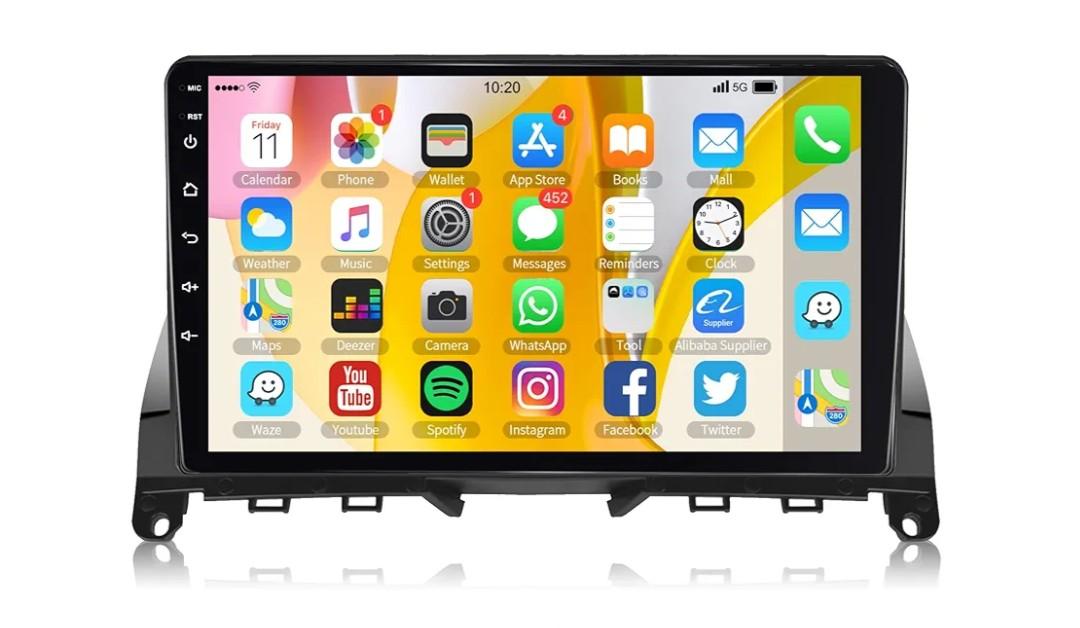 Android 13 Car Stereo Radio for Mercedes Benz C-Class C180 C200 C230 C250 C300 C350 W204 S204 2006-2011 with GPS Navigation, Rimoody 9'' Touchscreen Bluetooth FM WiFi Mirror Link