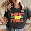 Football Shirt for Women Game Day T-Shirt Sunday Funday Shirt Funny Football Season Short Sleeve Tops (Black, XL)