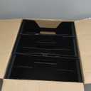 IRIS USA Medium Portable Desktop File Box with Open Lid, 6 Pack, Side Handles, Tabs & Inserts, Hanging File Folders, Letter-Size File Magazine Newspaper Mail Document Notebook, Black, Style: Black M - 6 Pack