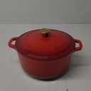 Mueller 6 Qt Enameled Cast Iron Dutch Oven, Heavy-Duty Casserole Dish and Braiser Pan with Lid and Stainless Knob, Safe for All Cooktops