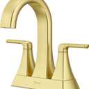 Pfister Bruxie Bathroom Sink Faucet, 4-Inch Centerset, 2-Handle, 3-Hole, NSF Certified, Brushed Gold Finish, LF048BIEBG
