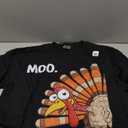 Moo Funny Turkey Thanksgiving T-Shirt, M