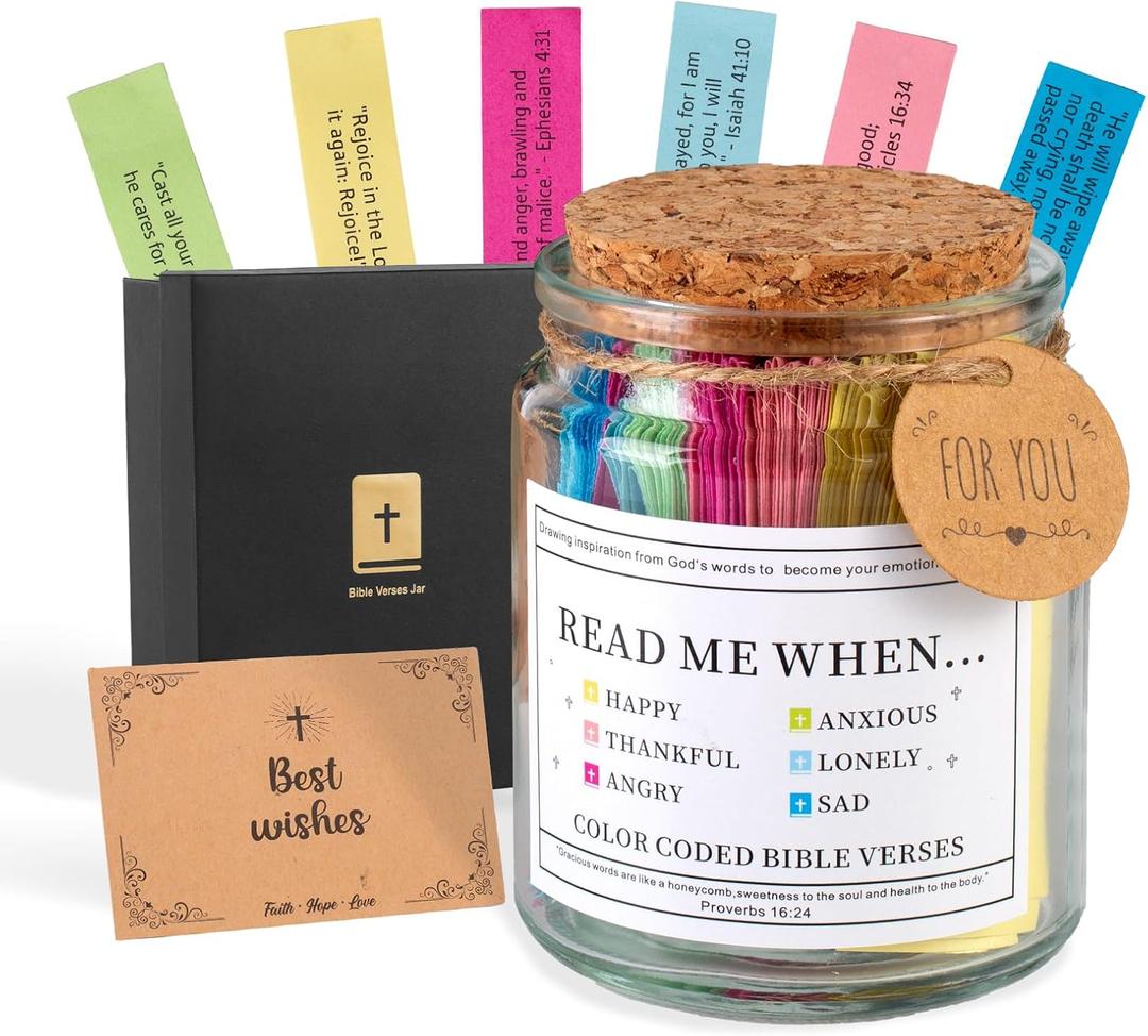 Christian Birthday Gifts for Women, Bible Verse Jar  Unique Inspirational Gift for Mom, Wife, Her  Graduation, Mothers Day, Christmas Present