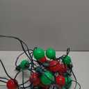 G50 Globe Christmas Lights, 29 Ft Globe Christmas Tree Lights with 20 Round LED Bulbs Green Wire Connectable String Light for Yard Patio Porch Pergola Xmas Tree Decor(Red & Green)