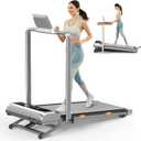 Walking Pad with 15% 12-Level Auto Incline & Handle Bar, 450 lbs Capacity UI Screen, Rayspace 3.5HP Quiet Under Desk Treadmill, Speaker, APP & Remote Control, Treadmills for Home Hiking