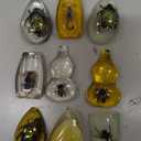 9 pcs Insect Amber Fossils, BOSOIRSOU Fossil Pendants, Different Insect Specimen, Bug Preserved in Resin, Educational and Scientific Amber Collections - Random Patterns