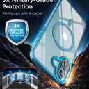 SUCGLES for iPhone 16 Plus Case with MagSafe, N56 Strong Magnet, 12FT Drop Protection, Anti-Yellowing, Magnetic Slim Phone Case for Apple 16 Plus (Teal)