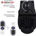 Vital Heater for Indoor Use Small Plug In Vital Heat Portable Electric Space Heaters of Indoor Use with LED Display Energy Efficient 400W Wall Outlet Adjustable Thermostat, Timer, Safe