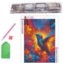Diamond Painting Kits for Adults Beginners, Skull Butterfly Hummingbird Diamond Art Gift, 5D DIY Full Drill Round Rhinestone Gem Crafts for Halloween Christmas Home Wall Decor 12"x16" (Hummingbird)