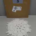 Large White Snowflakes Ornaments 12” Big Plastic Glitter Snowflake for Winter Indoor Outdoor Christmas Tree Window Room Decorations Giant Craft Snowflakes