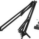 Kit de microscopio M6 Soporte universal de apertura de instalacin Soporte de mesa de pluma ajustable Soporte de cmara web Cantilever para microscopio de video, adaptadores de lente de microscopio