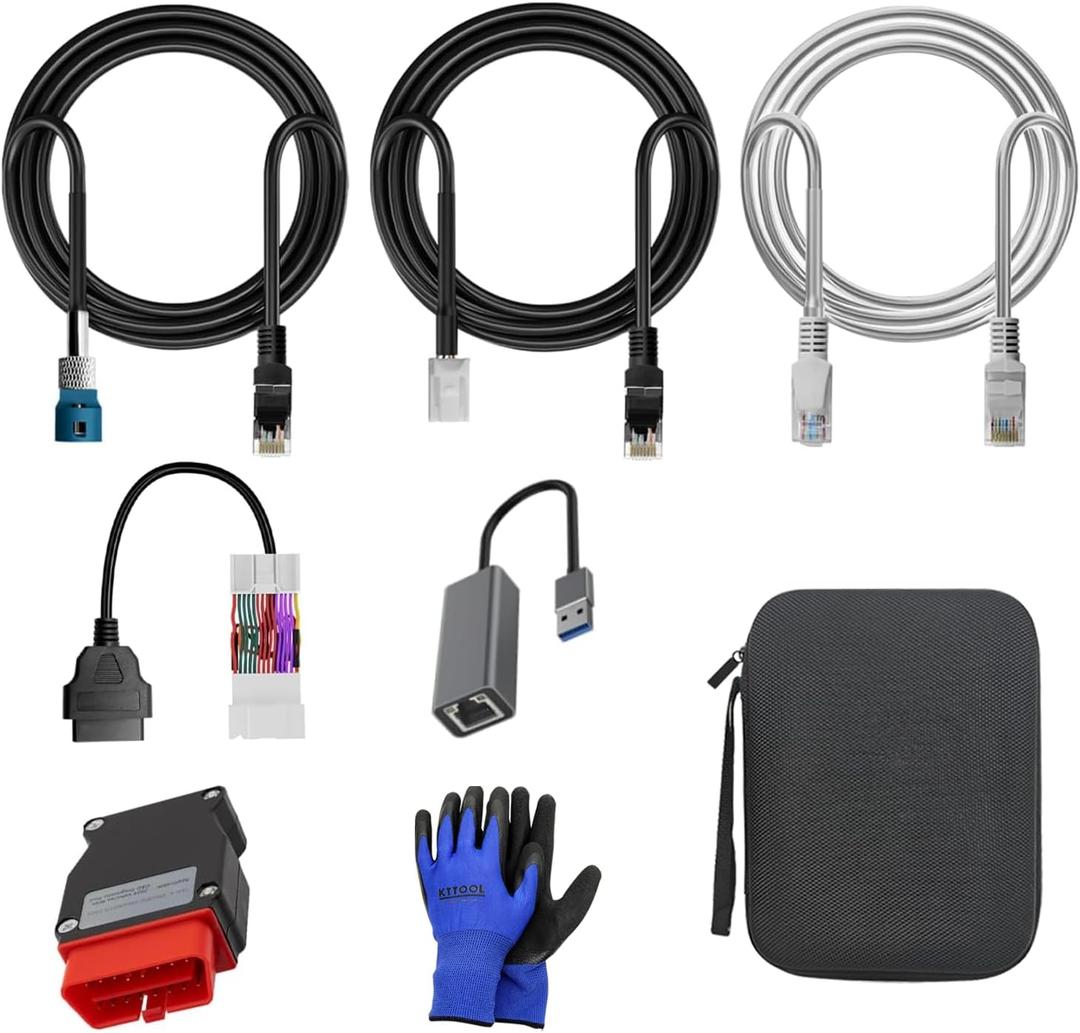 6 Pcs Diagnostic Cables Set for Tesla Model S 3 X Y, USB OBD2 Diagnostic Tools Adapter, with OBDII Adapter Harness 1013230-00-A, 1137658-00-C, 1930388-00-A