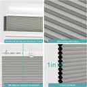 MYshade Cordless Cellular Window Shades No Tools No Drill Blackout Blinds for Indoor Windows Size 50" Wide X 72" Height Grey Room Darkening Window Blinds for Bedroom, Bathroom, Kitchen, Living Room