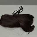 Velma Wig + Black Glasses + Wig Cap Brown Bob Wig with Bangs for Women Short Bob Wig Women’s Costume Cosplay Halloween Party Daily Wig
