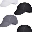 3 Pieces Summer Unisex Cycling Cap Breathable Bicycle Caps Sweat-Absorbing Biking Caps for Women Men Running Outdoor Sports (Medium, White)