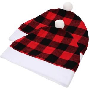 6 Pcs Christmas Car Seat Cover Holiday Car Headrest Cover Plaid Car Headrest Cover Christmas Car Headrest Protectors Christmas Decor Xmas Car Decor Car Accessories Lattice Flannel