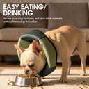 Dog Cone - Soft Cone for Dogs to Stop Licking, Pet E-Collar Alternative After Surgery, Adjustable Pet Recovery Collar for Wound Healing, Army Green, Medium