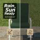 Outdoor Chair Cushions, Water-Resistant & Fade-Resistant, Patio Furniture Lawn Dining Chair Seat Replacement with Mid Back, Ties Zipper, Removable Cover, 18 x 16.5 Inch, Set of 4, Olive Green, 18" x 16.5" 4 Pack
