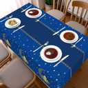 3 x Childom 3 Pack Ramadan Table Cloth,Ramadan Decorations for Home,54" x 108" Eid Mubarak Decorations,Eid Ramadan Tablecloths Rectangular,Blue Plastic Table Cloth Disposable Table Cover for Party Favors
