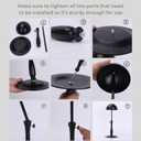 Wig Stand Adjustable Wig Stand with Metal Base (12"19"), Non-Slip Velvet Cover, Breathable Top, Easy Assembly, Stable Holder for Wigs, Hats & Masks