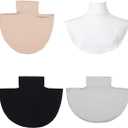 Men Women's Turtleneck Dickey Collar, High Neck Mock Sweater Insert, Solid Color Layering Accessory for Hoodie