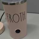 Rae Dunn Electric Milk Frother Steamer -Stylish Automatic Milk Steamer and Frother, Milk Warmer, Hot and Cold Foam Maker for Coffee, Latte, Cappuccino, Macchiato - 550 Watt (Blush)